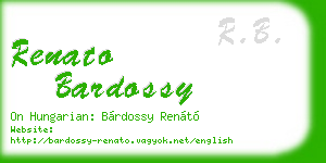 renato bardossy business card