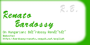 renato bardossy business card